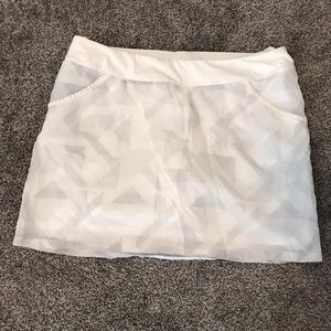 White NIKE golf skirt